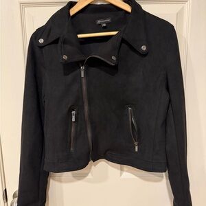 Shinestar Black Faux Leather Jacket